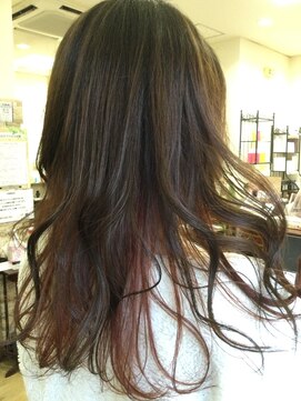 カット イン ヌーボ(cut in NOUVEAU) カッパーピンク×インナーカラー