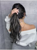 グレージュ,色持ち1ヶ月,ブリーチハイライト1回