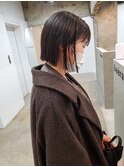 ぱつっとラインがかわいいミニボブ◎