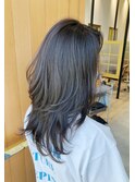 ウルフレイヤーロングスタイル◇グレージュ動き