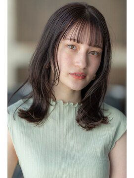 オースティン 流山おおたかの森(AUSTIN) 大人かわいい前髪セシルカットココアブラウンフリンジウェーブ