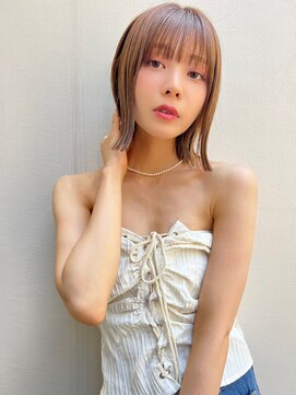 エイミー(Aimee) Aimee町田 切りっぱなしボブ×マロンブラウン