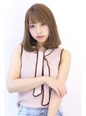 オリーブカラーハイライトカラー小顔セミウェットウェーブ