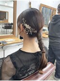 【ヘアアレンジ】タイトポニー×片編みアレンジ♪
