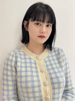 ヨーク(YOKE)&nbsp;【 YOKE 】ぱっつんボブ切りっぱなしボブワイドバング黒髪