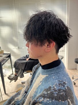 アジールヘア 所沢プロペ通り店(agir hair) アッシュブラックツイストスパイラルパーマメンズカット所沢練馬