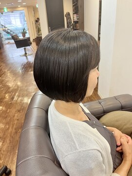 セレスト 心斎橋店(CELESTE) 丸みがある縮毛矯正ボブ