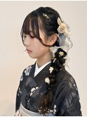 サイド編み下ろしヘア