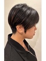 ハロ ハッピーヘアライフ 長居店(Halo happyhairlife) 耳掛け映え◎大人のメリハリショート×襟足刈り上げ