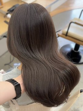 ミリ(mm) ナチュラル透明感10代20代30代ブリーチなしグレージュ