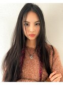 【チクロ】黒髪レイヤー　ストレートパーマ