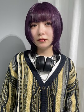 スウィープ(sweep) バイオレット/原色カラー/ハイトーン/ブリーチ/ボブウルフ