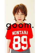 グーム(goom.) 大人美人ショートボブパーマウルフパーマアッシュベージュ