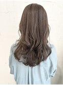30代40代50代/ミディアムロング/グレージュ
