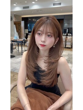 アマトウキョウ アユンチェ(AMA TOKYO×AYUNCHE) 韓国ヘア 2wayバング レイヤーカット くびれヘア 顔周り