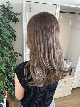 グリーンルームセカンド 結城店(GREEN ROOM. 2nd) つるりんちょ。ZERO髪質改善カラー　透明感カラー　グレージュ