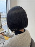 縮毛矯正×切りっぱなしボブ