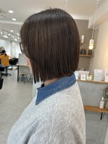 ナウアズ(now as.) 大人の洗練されたヘイリーボブx白髪ぼかしグレージュ【菅井】