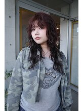 ジェリコヘアー(JERICHO HAIR)&nbsp;ロングレイヤーパーマ/レッドブラウン