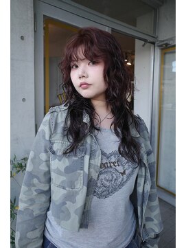 ジェリコヘアー(JERICHO HAIR) ロングレイヤーパーマ/レッドブラウン