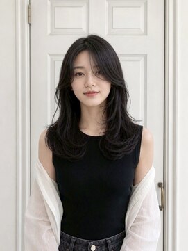 アロマ ヘアー ルーム 新宿3号店(AROMA hair room) ワンカールパーマ/レイヤーカット/20代/くびれレイヤー/新宿