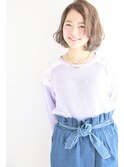 シルキーベージュ/前髪なしショート/フレンチガーリー