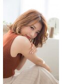 大人かわいい 伸ばしかけ 小顔 ふわミディ