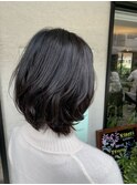 黒髪ミディアムボブ