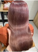 ケアブリーチ使用ピンクベージュ