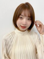 ベイルーム(BAYROOM by HONEY omotesando)&nbsp;【BAYROOM】ツヤ髪ストレートショートボブ×マロンベージュ