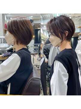 アヴァロン(AVALON) 絶壁解消/ひし形/前下がり/大人ショートボブ/30代/40代★猪狩★