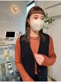 レイヤー×耳掛けボブ