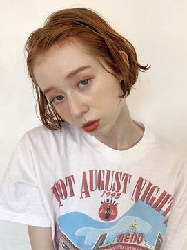 ルル 表参道(lulu.) 暖色カラー/暖色/オレンジ/ピンク/ボブ/重めカット