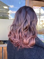 シェルバレイ(Shell Valley)&nbsp;ブリーチとハイライトで作るバレイヤージュカラー