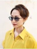 前髪なしショートヘア　ハンサムショート　ナチュラルショート