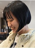 エッジな前下がりボブ！