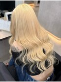 抜きっぱなしホワイトブロンドベージュ