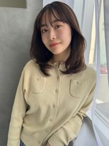 リス バイ ソヨン(Lis by SOYON)&nbsp;大人/小顔/レイヤーカット/シースルーバング/黒髪/ネビージュ