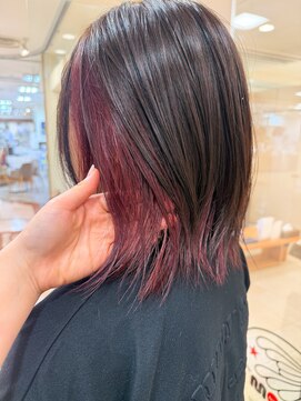 モリオ フロム ロンドン サッポロファクトリー店(morio FROM LONDON) morio札幌 札幌カラー インナーカラー カシスレッド