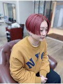 刈り上げショート ハンサムショート モード チェリーレッド 王寺