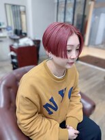 ハピネス 王寺店(Happiness)&nbsp;刈り上げショート ハンサムショート モード チェリーレッド 王寺