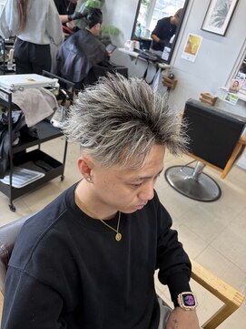 ブルーオーシャン 大牟田店(BlueOcean) ホワイトメッシュ×フェザーショート