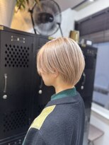 ヴァイス 渋谷店(VAICE)&nbsp;ハイトーンカラー/ショートカット/ミルクティーベージュ