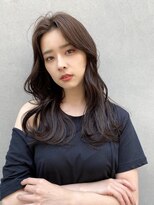 サンプラス(san+) 【マユコ】ロング韓国レイヤー小顔くびれオリーブベージュ