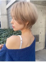 ボンドストーリー 那覇おもろまち店(Bond Story)&nbsp;丸みナチュラルショート×ミルクティーベージュ