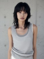 エイチ ウルフカット 大阪梅田(811)&nbsp;レイヤーボブヘアカラーバレイヤージュ50代くるみちゃんヘア