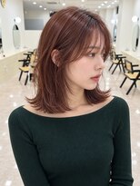 モト 船橋(moto)&nbsp;韓国アイドルくびれミディアム艶髪アプリコットブラウン船橋