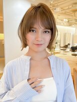 ビーチ(BEACH) ★前髪あり韓国レイヤーボブミルクブラウンくびれヘアヨシンモリ