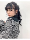 TLONY渋谷hori 広めウザバングのアレンジ