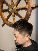 王道ショート フェザーマッシュ ソフトツーブロックアップバング
